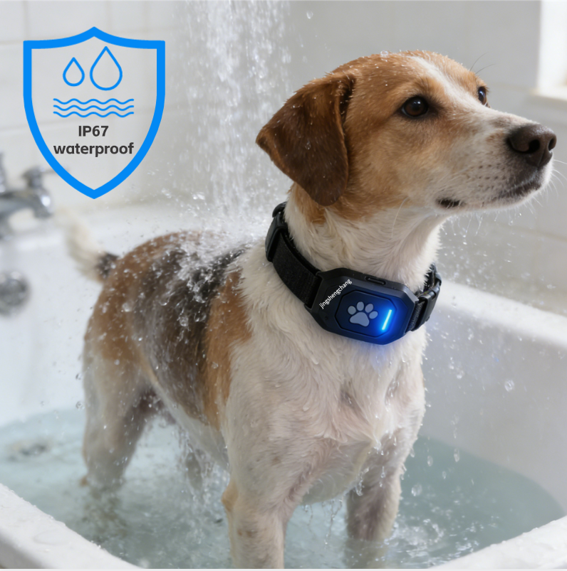 Rastreador GPS para Mascotas 4G, Collar Localizador Impermeable para Perros y Gatos, GPS Ultra Ligero con Batería de Larga Duración, Antipérdida en Tiempo Real