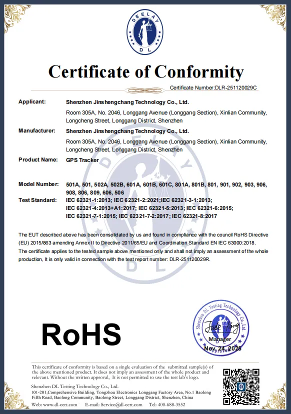 FCC Certificate