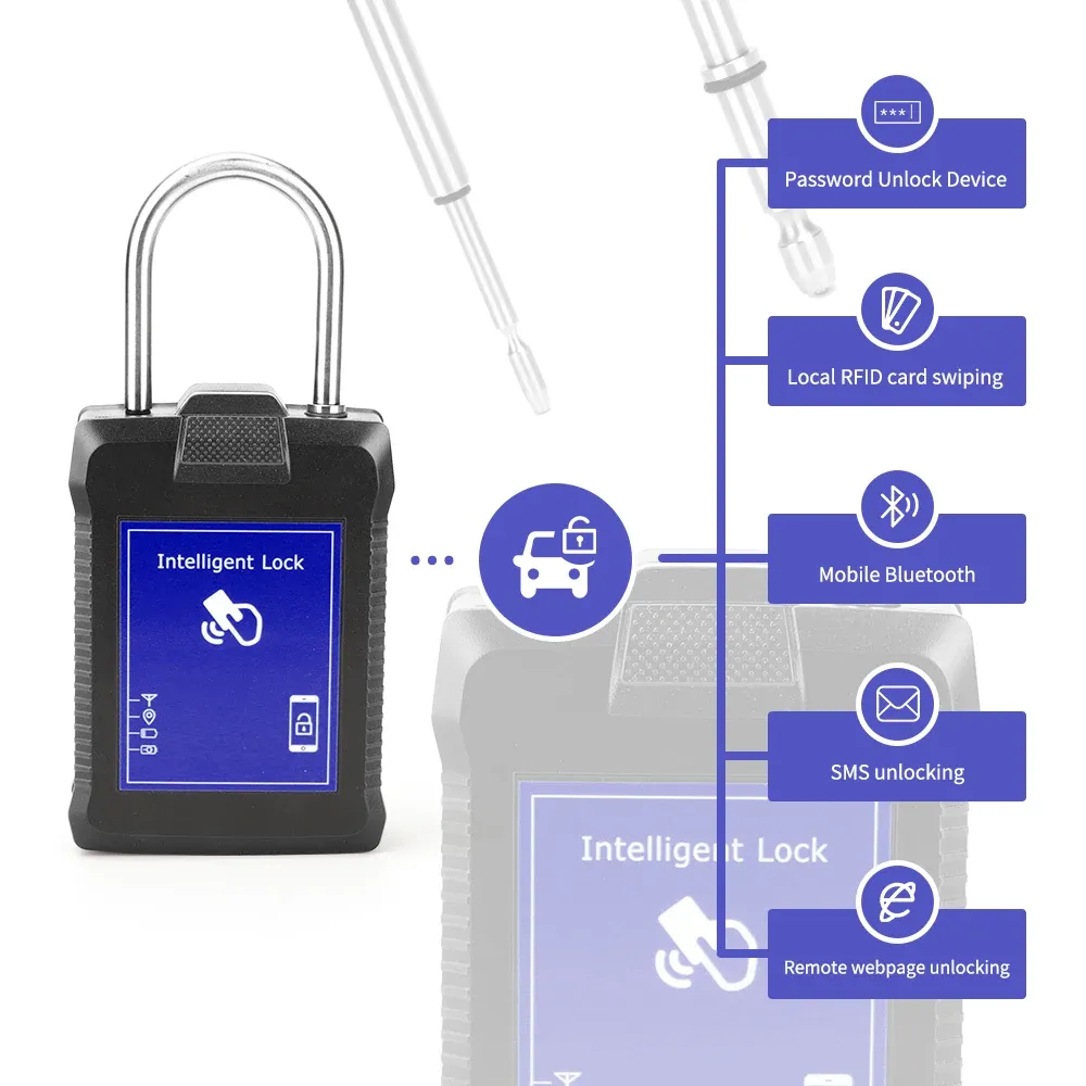 Smart Padlock, Warehouse & Logistics Smart Padlock, Industrial Grade Smart Padlock, Commercial Anti-theft Padlock, Warehouse & Logistics Smart Padlock
