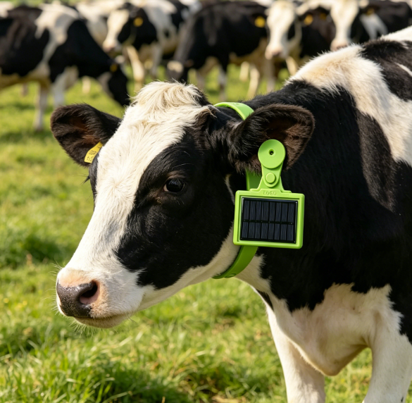 Etiqueta de Orelha GPS 4G Solar para Gado, Dispositivo de Rastreamento em Tempo Real Resistente à Água IP67 com Alerta de Cerca Geográfica para Gestão de Gado e Ovelhas em Fazendas