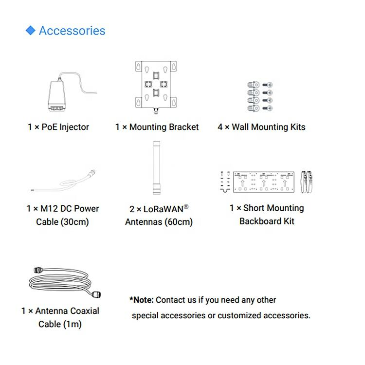 بوابة LoRaWAN، مقاومة للماء بدرجة IP67، مدى 15 كيلومتر، محطة قاعدة StarLink 4G، إمداد طاقة شمسية مخصص